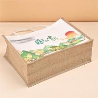 璞莉丝 PLS-S035 亚麻手提袋 35*30*13cm （单位:个）支持定制logo 100个起订
