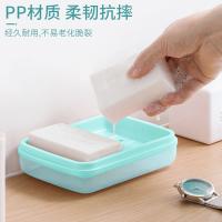 茶花（CHAHUA）  肥皂盒 双格沥水香皂盒子 蓝色 1只装2239 肥皂/香皂盒 16.4*12*4.4 （单位:个） 蓝色