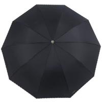 天堂 3311E 晴雨伞 黑胶三折防紫外线遮阳伞 64cm*10骨 （单位:把） 黑色