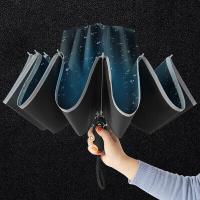 美度（MAYDU） M3372 反向三折自动伞 60cm*10k （单位：把）典雅黑