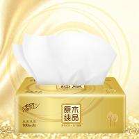 清风 原木金装抽纸 天然无香 AR10SGM2 180mm×132mm×3层×100抽×24包 (单位:箱)