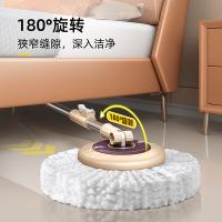 家杰优品 免手洗旋转拖把 4个拖把头 两件套 咖色（单位： 套）