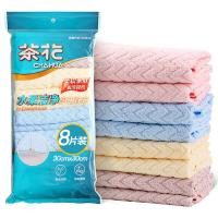 茶花（CHAHUA）F17007 吸水柔洁净多用抹布 30*30cm 8枚/包（单位:包）颜色随机