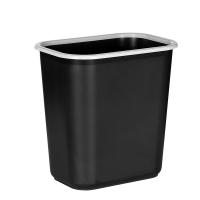 得力（deli） PG307 压圈方形纸篓 垃圾桶 11.5L(单位：个) 黑色