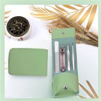 艾逸瑶选 GJ-8012 阿西娜马卡龙修容修甲工具5件套 11cm*7.5cm（单位：套）绿色