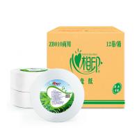 心相印（Mind Act Upon Mind） ZB010 商用茶语大盘纸卫生卷纸 3层188米*12卷 白色（单位：箱）