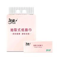 洁柔（C&S） 原生木浆软抽纸面巾纸 TR084701A 195*133mm*100抽*3包 (单位:提)
