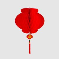 创耕 塑料纸吊牌灯笼 可定制LOGO SL006 420*350*400MM 500个/箱 (单位:个) 起订量1000 红色