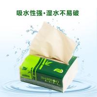 康贝葆 抽取式面巾纸 竹纤维 无香型 三层 115*180mm 300张/包  18包/箱 (单位:箱) 浅黄