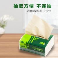 康贝葆 抽取式面巾纸 竹纤维 无香型 三层 115*180mm 300张/包  18包/箱 (单位:箱) 浅黄