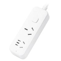 得力（deli） LX223 插座 1.8米 白灰 (单位:个)