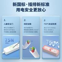 得力（deli） LX223 插座 1.8米 白灰 (单位:个)