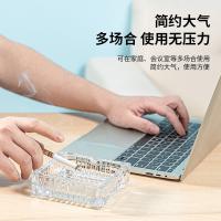 得力（deli） 9578欧式方形玻璃烟灰缸 车载家用高端大气茶几餐桌摆件 120*120mm（单位：个）