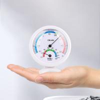 得力（deli） 9012 室内外温湿度计 直径75mm  (单位：个) 白色