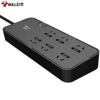 公牛（BULL） GN-H3060 插排 3米 6位 总控 （单位:个） 黑色
