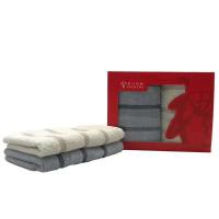 金号（KING SHORE） HY1698-2 扶桑寄语系列双条毛巾彩盒装 60*30cm*2 棕色+灰色 (单位:盒)