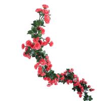 盛世泰堡 JA-05 塑料花藤假花 69头仿真玫瑰 1.8m 直径：3cm（单位：条）玫红色