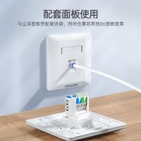 山泽（SAMZHE） MKC31 RJ11电话4芯镀金模块 20*20*35mm（单位：块）象牙白色