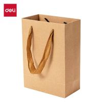 得力（deli）LQ712 手提袋 250g 250*150*320mm 10个装（单位：件）黄色