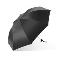 天堂伞 34156E 全遮光黑丝黑胶三折晴雨伞 57cm*8K （单位：把）金色