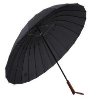 美度（MAYDU） M6003 实木柄24骨超大男士商务长柄晴雨伞 M6003 65cm*24k 原色 (单位:把)