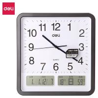 得力（deli） 8823 挂钟 一个 38*36*5.5cm 黑色 (单位:个)