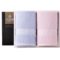 洁丽雅（grace） 110g-6732 毛巾2条 76*35cm*2条 礼盒装 (单位:组) 红色+兰色