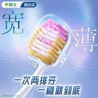 狮王（Lion） 细齿洁宽薄火山炭 成人软毛牙刷 2支装 (单位:组)