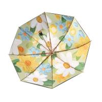 美度（MAYDU）M3111 晴雨伞 钛银双层遮阳伞防晒防紫外线太阳伞三折（单位：把）庭菊