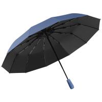 美度（MAYDU） M3326 12骨全自动雨伞三折伞 55cm*8K/106cm（单位：把）雾霾蓝