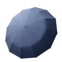 美度（MAYDU） M3326 12骨全自动雨伞三折伞 55cm*8K/106cm（单位：把）雾霾蓝