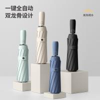 美度（MAYDU） M3326 12骨全自动雨伞三折伞 55cm*8K/106cm（单位：把）雾霾蓝