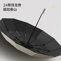 美度（MAYDU） M3326 12骨全自动雨伞三折伞 55cm*8K/106cm（单位：把）雾霾蓝