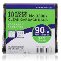 得力（deli） 33067 垃圾袋八角底 45*55cm*3卷（单位：套）黑色