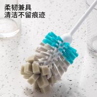 茶花（CHAHUA） 219004 尼龙海绵双效长柄杯刷 30.8*6cm（单位：把）颜色随机发货