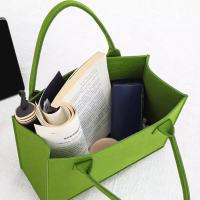 艾逸瑶选 HY-3273 便携毛毡手提袋托特包 大号 40*30*15cm（单位：个） 草绿色