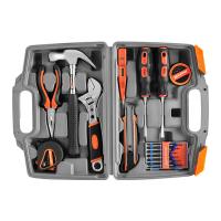 勃兰匠记（PLURE） PL-1020 17件家用工具组合套装（尖嘴钳*1钢柄铁锤*1扳手*1卷尺*1电胶布*2电笔*1美工刀*1螺丝刀*2螺批*6*箱*1）（单位：套）