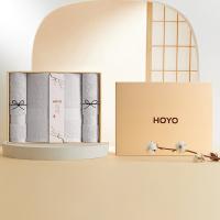 厚祐（HOYO） JP1134 长绒纯棉毛浴巾三件套 毛巾90g*2 浴巾340g（单位：盒）浅灰色