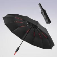 艾逸瑶选 YS-1847 朋克系列72骨抗风全自动晴雨伞 60cm*12K （单位：把） 黑色