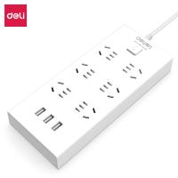 得力（deli） 18284-03 插排 6组+3U总控 3米（单位：只）白色