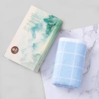 洁丽雅（grace）W0387新疆长绒棉抗菌毛巾纯棉素色擦脸巾舒适柔软毛巾国风礼盒单条装（单位：盒) 兰色