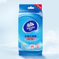 维达（Vinda） VW1009 成人杀菌卫生湿巾 180mmx180mmx10片x10包  10包/提  (单位：提 )新老包装随机发货
