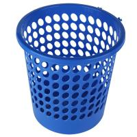 得力（deli） 9556 圆形纸篓 230mm*250mm 蓝色   直径：24CM (单位:个)