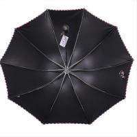 天堂 3311E 黑胶三折晴雨伞 64cm*10k 藏青色 (单位:把)