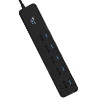 公牛（BULL） GN-H3053 转换器 3m 5位分控 2017年新国标 抗电涌 插座/排插/插线板(单位：个) 黑色