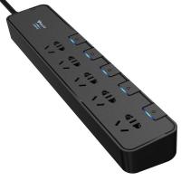 公牛（BULL） GN-H3053 转换器 3m 5位分控 2017年新国标 抗电涌 插座/排插/插线板(单位：个) 黑色