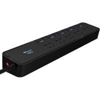 公牛（BULL） GN-H3053 转换器 3m 5位分控 2017年新国标 抗电涌 插座/排插/插线板(单位：个) 黑色