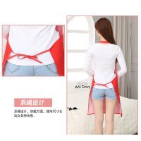 璞莉丝 PLSW002 桃皮绒格子围裙 60*70cm （单位：条）红色