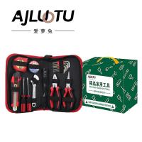 爱萝兔 ALT-GJ18 工具18件套装 牛津包*1 卷尺*1 绝缘胶带*1 美工刀*1 活动扳手*1 一字螺丝刀*1 十字螺丝刀*1 内六角*8 数显电笔*1 钢丝钳*1 尖嘴钳*1 （单位：盒）黑色