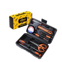 艾逸瑶选 GJ-8001-9 金刚9件精品家用工具套装 工具箱*1 美工刀*1 螺丝刀*2 电笔*1 精密螺丝刀*2 剪刀*1 绝缘胶布*1 (单位:套)  新老包装随机发货